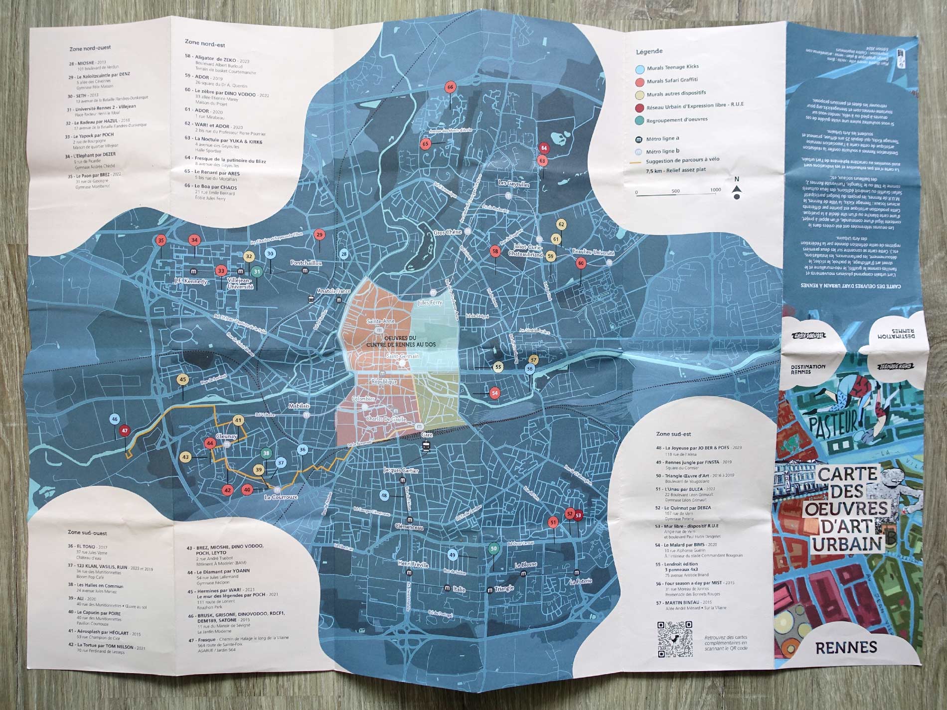 Carte d'art urbain Bims et Kensa